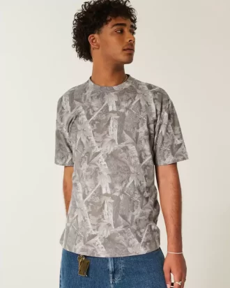 Boxy Heavyweight Camo Crew T-paita