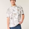 Boxy Heavyweight Camo Crew T-paita