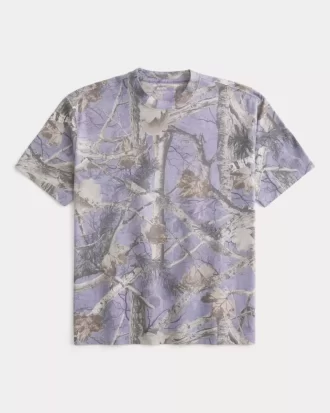 Boxy Heavyweight Camo Crew T-paita