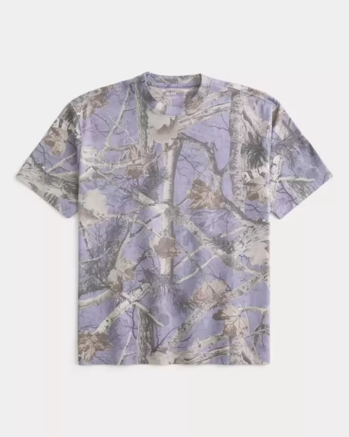 Boxy Heavyweight Camo Crew T-paita