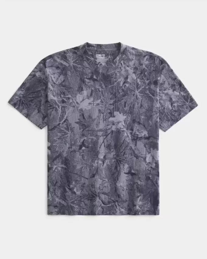 Boxy Heavyweight Camo Crew T-paita