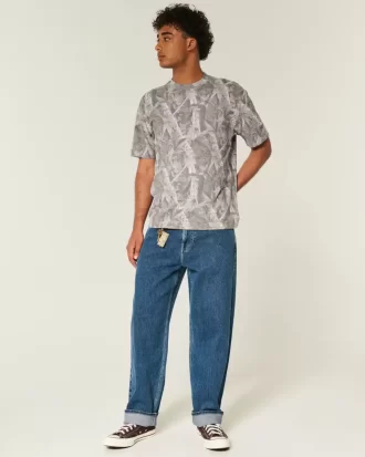 Boxy Heavyweight Camo Crew T-paita