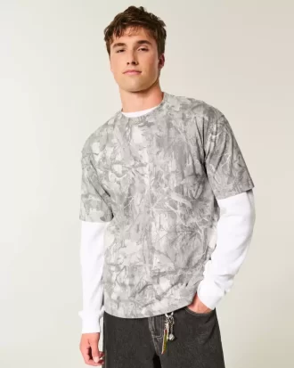 Boxy Heavyweight Camo Crew T-paita