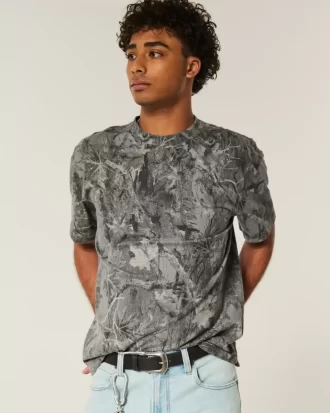 Boxy Heavyweight Camo Crew T-paita