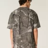 Boxy Heavyweight Camo Crew T-paita