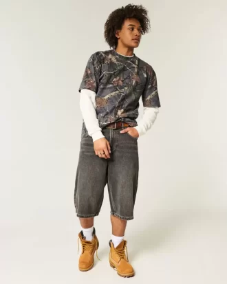 Boxy Heavyweight Camo Crew T-paita