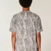 Boxy Heavyweight Camo Crew T-paita