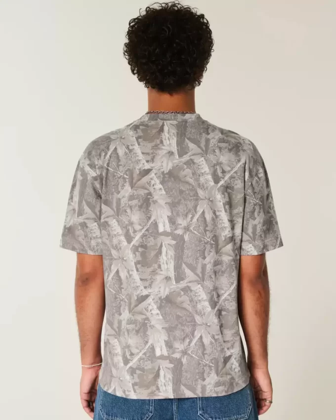 Boxy Heavyweight Camo Crew T-paita