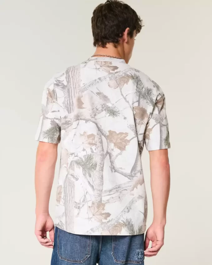 Boxy Heavyweight Camo Crew T-paita
