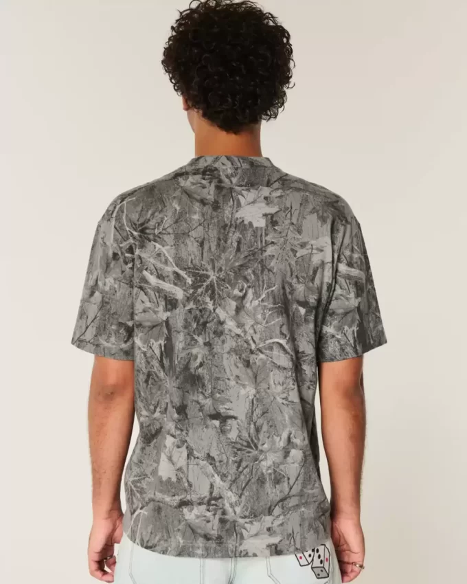 Boxy Heavyweight Camo Crew T-paita