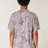 Boxy Heavyweight Camo Crew T-paita