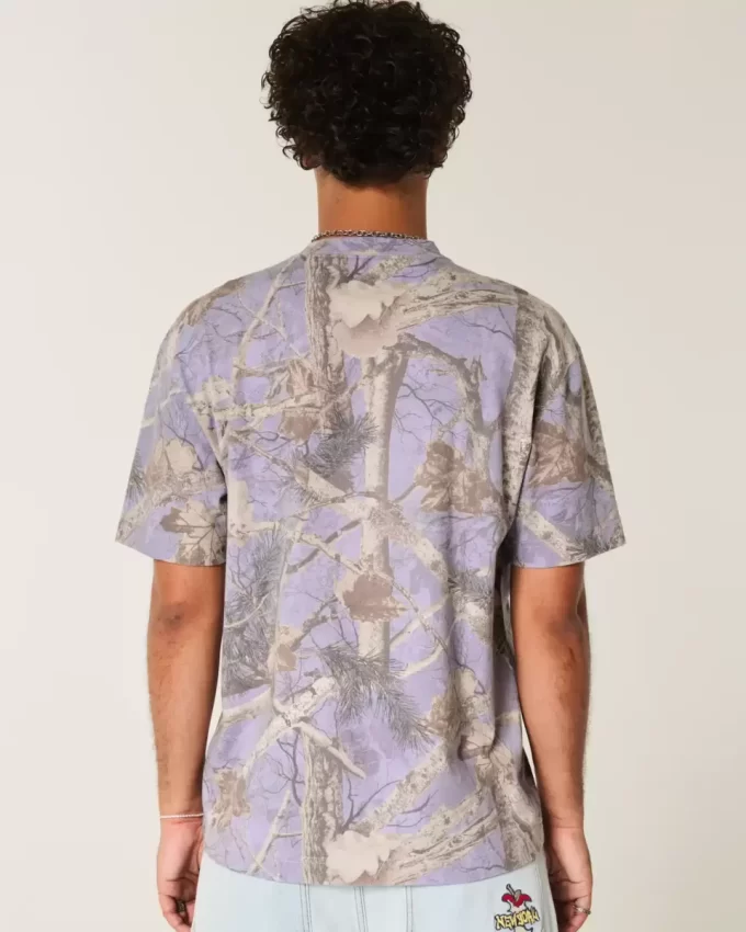 Boxy Heavyweight Camo Crew T-paita
