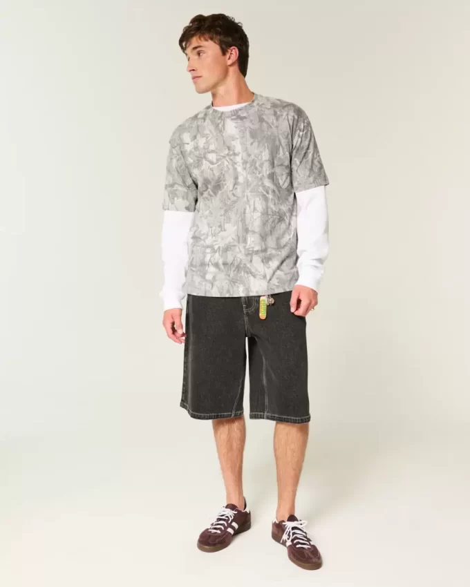 Boxy Heavyweight Camo Crew T-paita