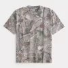 Boxy Heavyweight Camo Crew T-paita