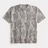 Boxy Heavyweight Camo Crew T-paita