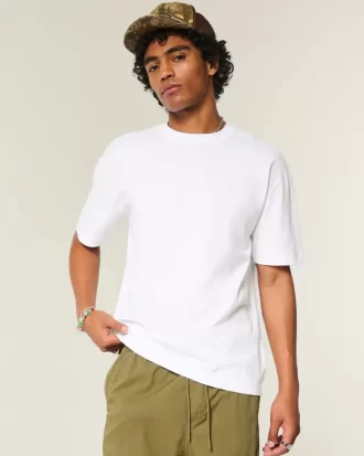 Boxy Heavyweight Cotton Crew T-paita