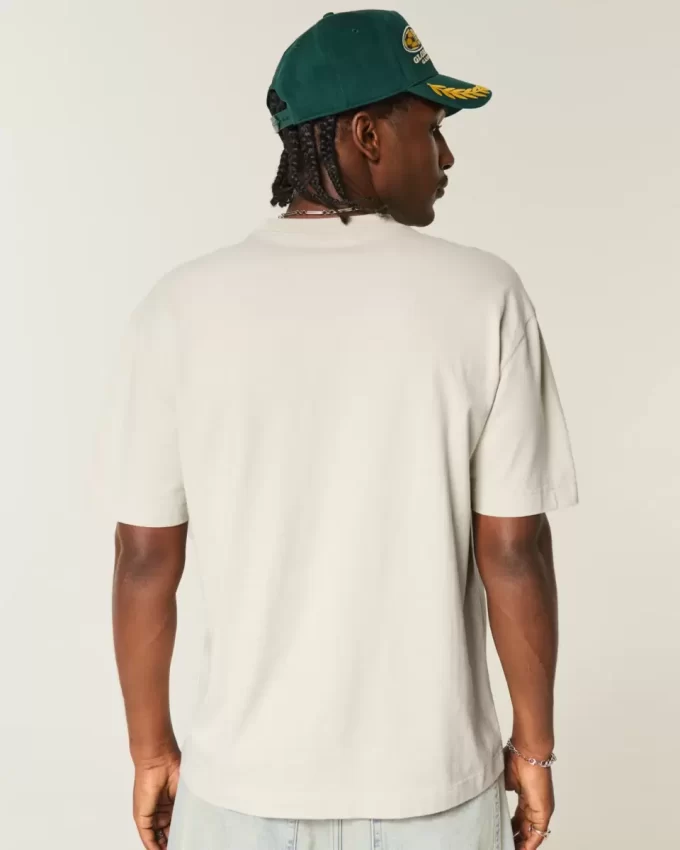 Boxy Heavyweight Cotton Crew T-paita