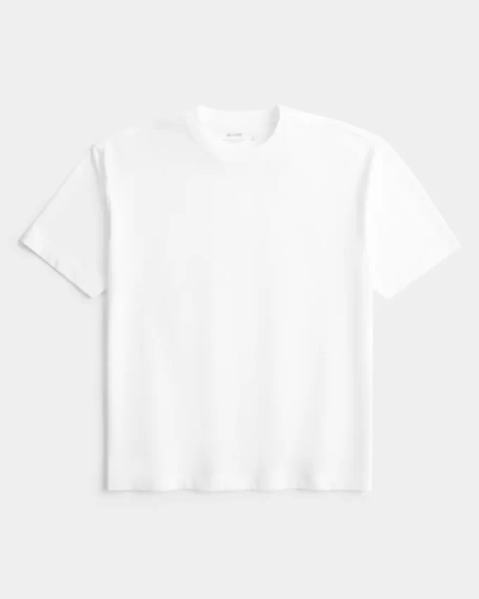 Boxy Heavyweight Cotton Crew T-paita
