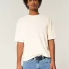 Boxy Heavyweight Crop Crew T-paita