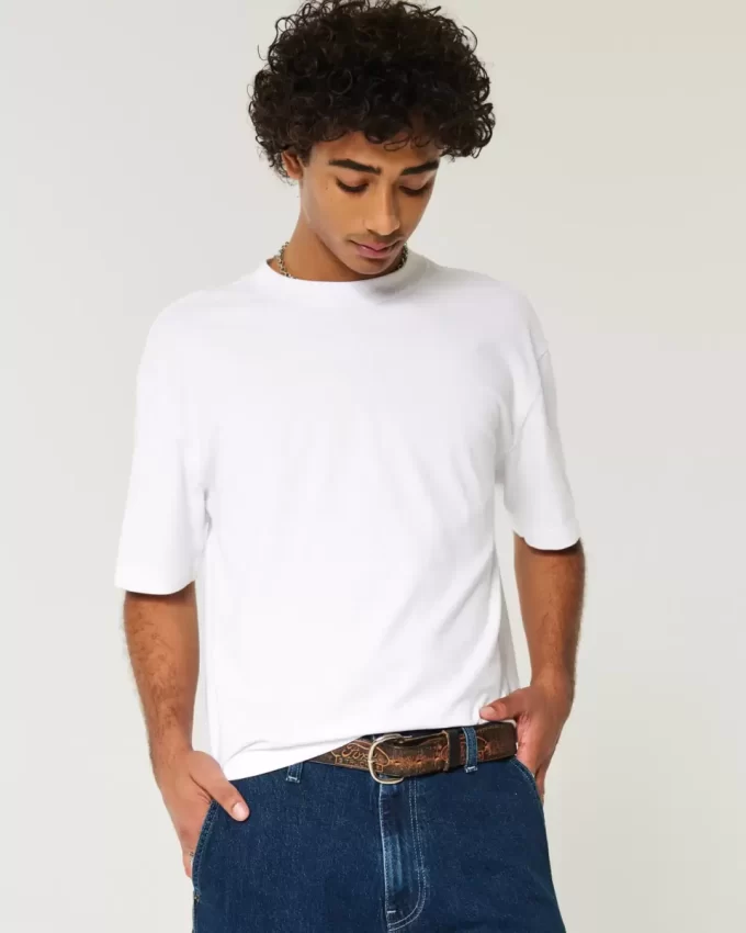 Boxy Heavyweight Crop Crew T-paita Boxy Heavyweight Crop Crew T-paita