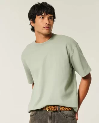 Boxy Heavyweight Crop Crew T-paita