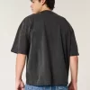 Boxy Heavyweight Crop Crew T-paita