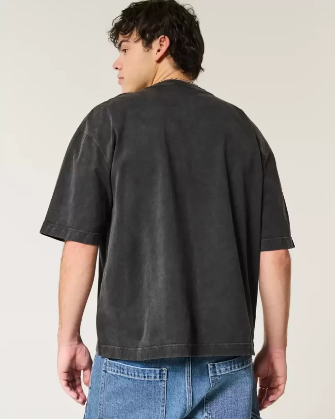 Boxy Heavyweight Crop Crew T-paita