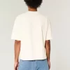 Boxy Heavyweight Crop Crew T-paita