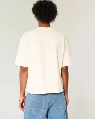 Boxy Heavyweight Crop Crew T-paita