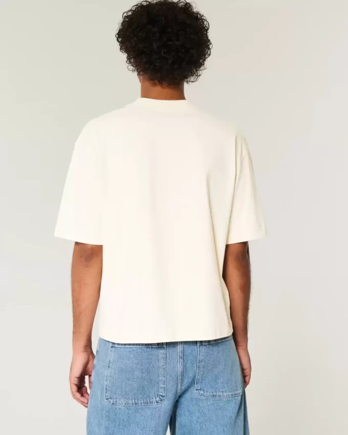 Boxy Heavyweight Crop Crew T-paita