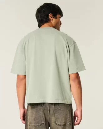 Boxy Heavyweight Crop Crew T-paita