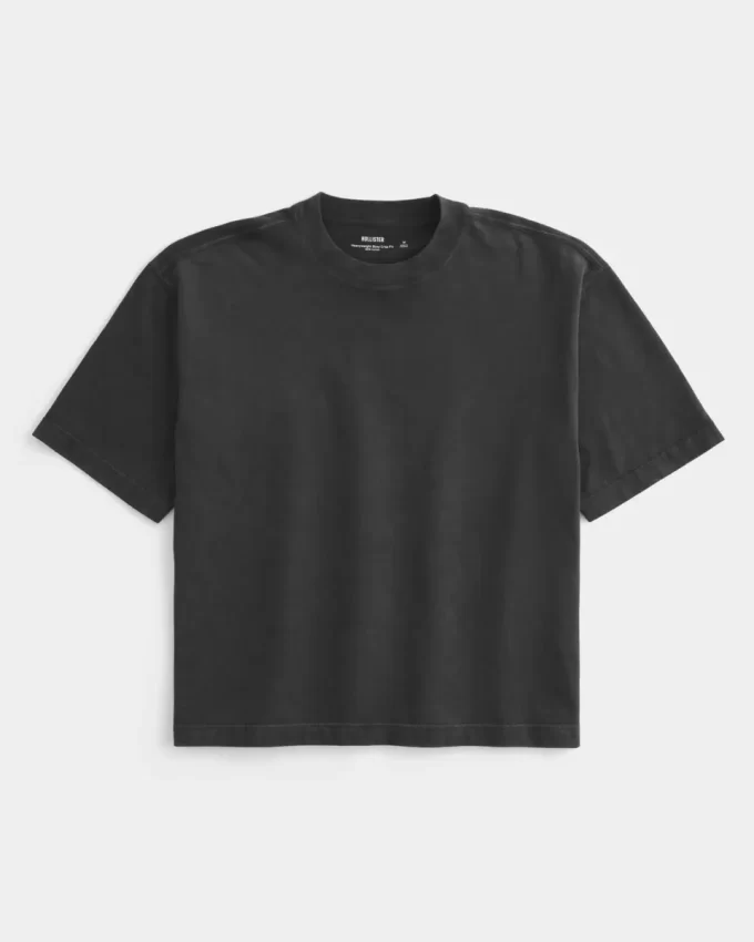 Boxy Heavyweight Crop Crew T-paita
