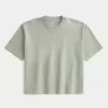 Boxy Heavyweight Crop Crew T-paita