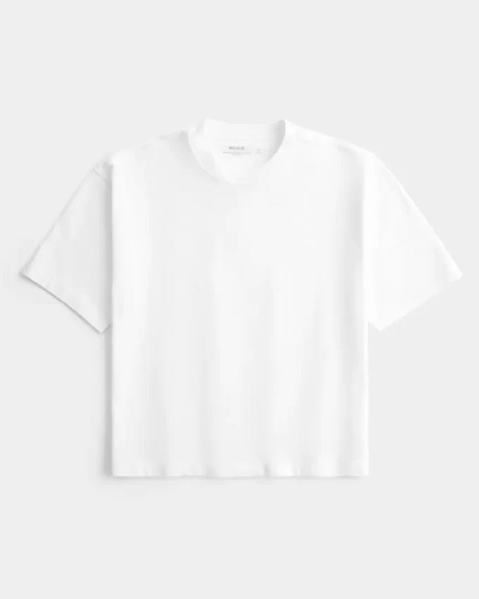 Boxy Heavyweight Crop Crew T-paita Boxy Heavyweight Crop Crew T-paita