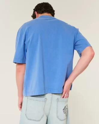 Boxy Heavyweight Crop Washed Crew T-paita