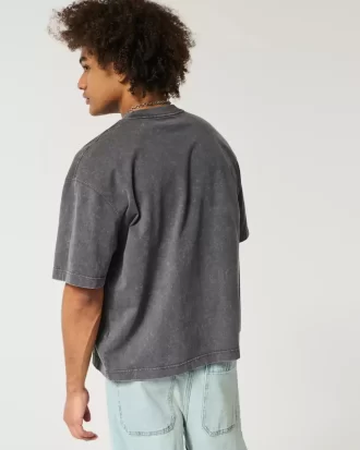 Boxy Heavyweight Crop Washed Crew T-paita Boxy Heavyweight Crop Washed Crew T-paita