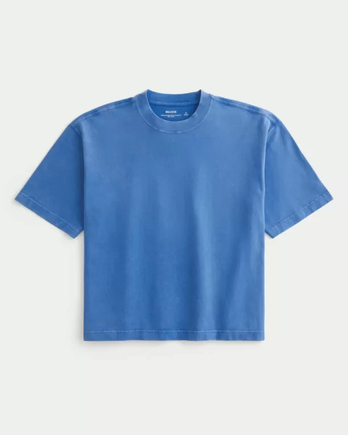 Boxy Heavyweight Crop Washed Crew T-paita Boxy Heavyweight Crop Washed Crew T-paita