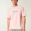 Boxy Heavyweight Hawaii Graphic T-paita Boxy Heavyweight Hawaii Graphic T-paita