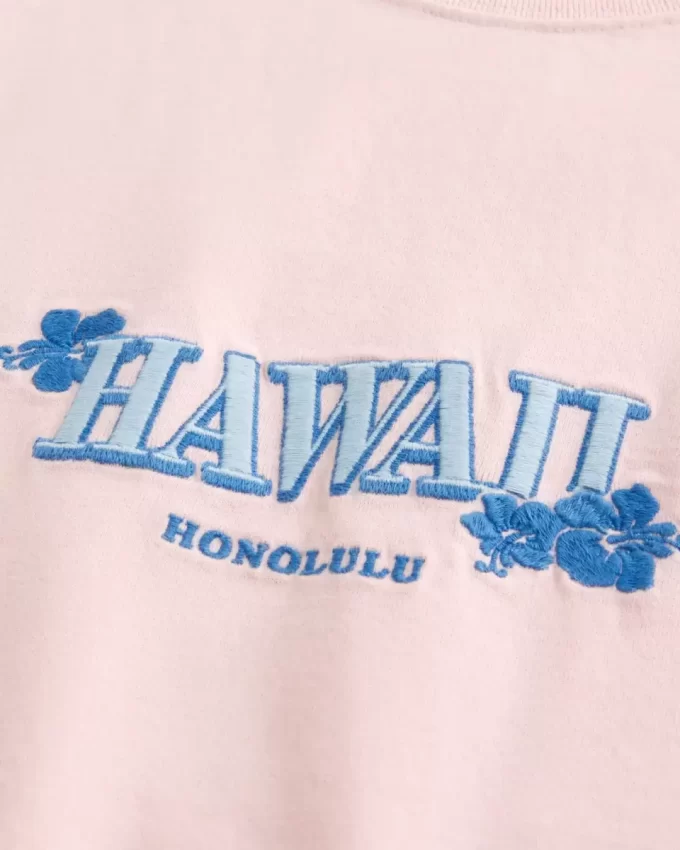 Boxy Heavyweight Hawaii Graphic T-paita Boxy Heavyweight Hawaii Graphic T-paita