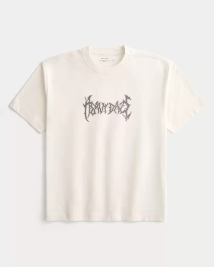Boxy Heavyweight Heavy Daze Graphic T-paita
