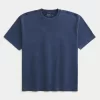 Boxy Heavyweight Logo Crew T-paita