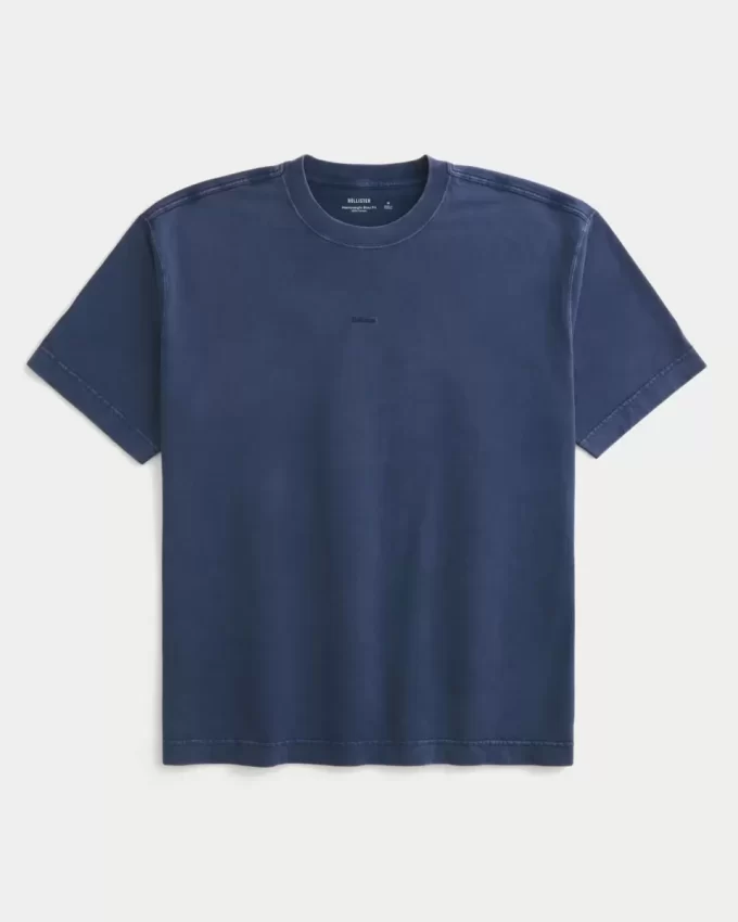Boxy Heavyweight Logo Crew T-paita