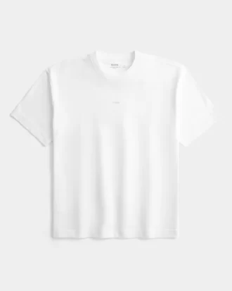 Boxy Heavyweight Logo Crew T-paita