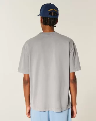 Boxy Heavyweight Logo Crew T-paita