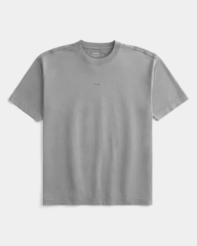 Boxy Heavyweight Logo Crew T-paita