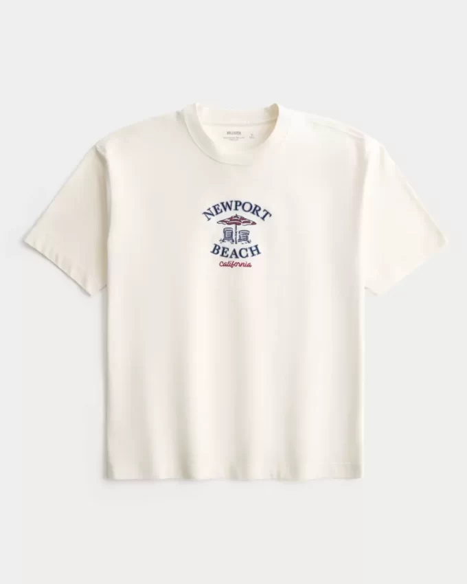 Boxy Heavyweight Newport Beach Graphic T-paita Boxy Heavyweight Newport Beach Graphic T-paita