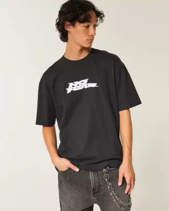 Boxy Heavyweight No Fear Graphic T-paita