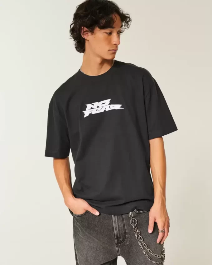Boxy Heavyweight No Fear Graphic T-paita Boxy Heavyweight No Fear Graphic T-paita