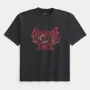 Boxy Heavyweight Nowhere Fast Graphic T-paita