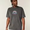 Boxy Heavyweight Oahu Graphic T-paita